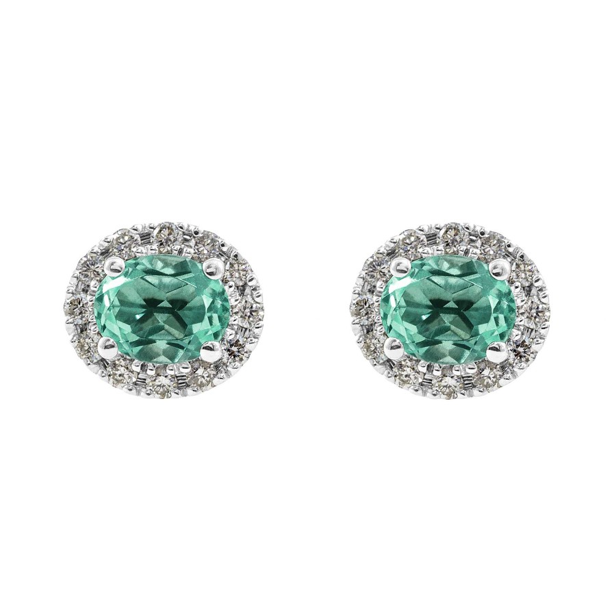 Pendientes Blanca Jewels | Pendiente Roset N Oval Diamantes