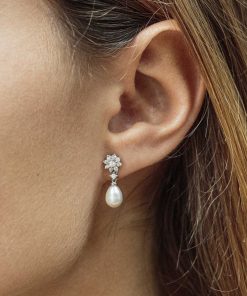 Pendientes Blanca Jewels | Pendiente Flor Con Perla Extraible