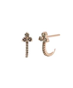 Pendientes Blanca Jewels | Pendiente Trinity Brown Mini